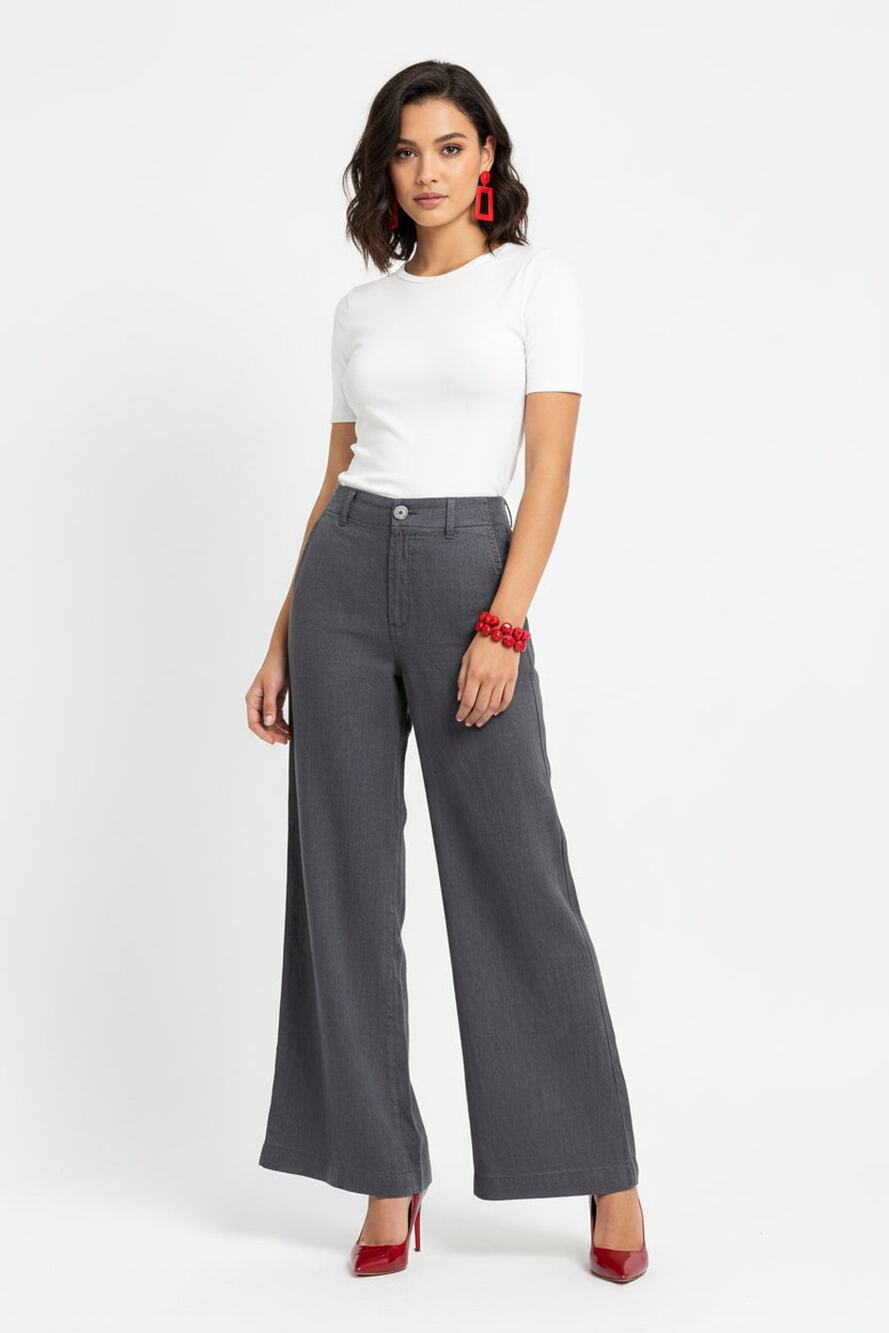 Kut From the Kloth Wide leg Charcoal Pants